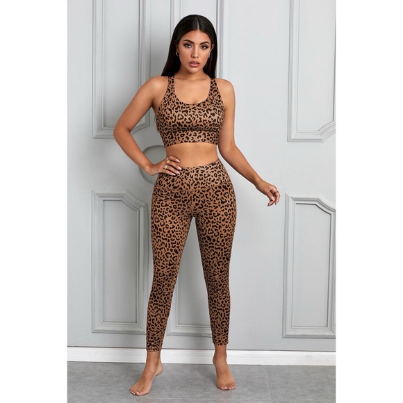 Other - Brown Leopard Sports Bra
